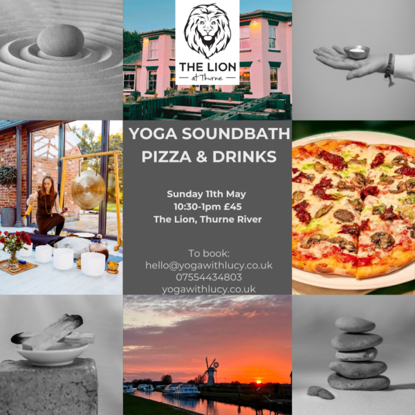 Yoga Soundbath Pizza & Drinks